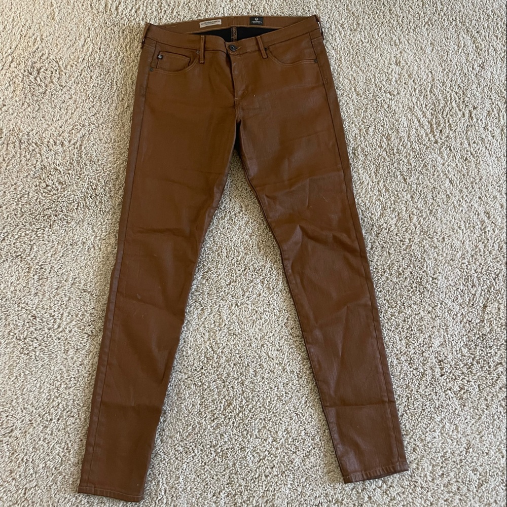 Adriano Goldschmied Brown leatherette legging Jeans size 31